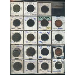 Token Lot.  Lot includes 36 Canadian pcs, mixture of Lower/Upper Canada & Maritimes tokens.  All com