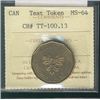 Image 1 : One Dollar Test Token TT-100,13 ICCS MS64.Catalogue Value:  225