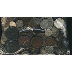Maritime Decimal Coin Lot;  includes a mix of P.E.I.(2), N.B(5), N.S.(6) & Nfld Cents(20), 5¢(24), 1