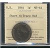 Image 1 : N.B. 1864 1¢ Short 6 ICCS MS62 Trace Red.Catalogue Value:  300