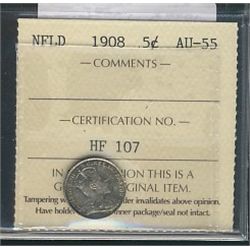 Nfld 1909 1¢ ICCS MS60BN.Catalogue Value:  150
