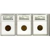 Image 1 : Nfld 1941c 1¢ MS64BN, 1942 MS60BN & N.S. 1861 ½¢ Net AU50, Corroded.  Lot of 3 ANACS graded coins.Ca