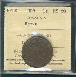 Nfld 1908 5¢ ICCS AU55.Catalogue Value:  200