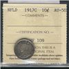 Image 1 : Nfld 1917c 10¢ ICCS AU50.Catalogue Value:  180