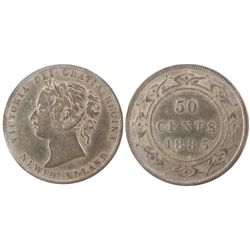 Nfld 1885 50¢ ICCS VF20.Catalogue Value:  265