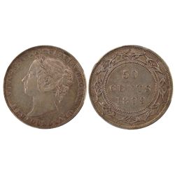 Nfld 1899 50¢ Nar 9 PCGS AU50.  Light remaining lustreCatalogue Value:  900