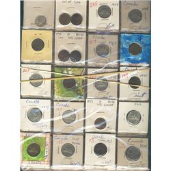 Canadian Decimal Lot.  Includes mainly a mix of 1938+ 1¢ & 5¢  EF to UNC along with a few common dat