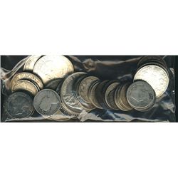 Canadian decimal lot.  Interesting lot of Vic 1¢(8), 10¢(1), 25(6), Edw(13), Geo V(1), 50¢ geo V(3) 