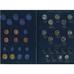 Canadian Type Set Collection of Small Coins in blue Whitman holders.  Partial set which includes BU 