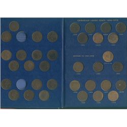 1858 to 1920 1¢ Partial Set.  Comes in old blue Whitman holder.  Includes 46 pcs with 1858, 1859 W9,