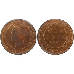 1876H 1¢ ICCS MS64RB.  Burgundy red with mirror like fields.Catalogue Value:  500