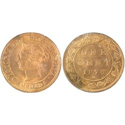 1876H 1¢ ICCS MS66 Red, great surfaces with strong lustre.  Rare this nice. Tied for finest known. T