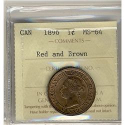 1896 1¢ ICCS MS64RB.Catalogue Value:  300