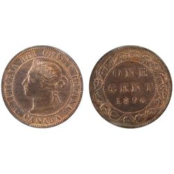 1896 1¢ ICCS MS64RD.  85% sharp red with light golden tone.Catalogue Value:  450