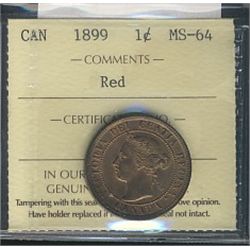 1899 1¢ ICCS MS64RD  Toned red issue.Catalogue Value:  340