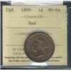 Image 1 : 1899 1¢ ICCS MS64RD  Toned red issue.Catalogue Value:  340