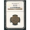 Image 1 : 1907 1¢ NGC MS65BN.  Should designate Trace red.Catalogue Value:  750