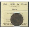 Image 1 : 1907H 1¢ ICCS MS60BN.Catalogue Value:  200