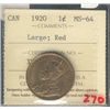 Image 1 : 1920 1¢ Large ICCS MS64RD.  HIGH GRADE.Catalogue Value:  270