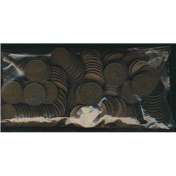 1927 1¢; Lot of 150 pcs VG to VF.  Nice lot of better date small cent.Catalogue Value:  275