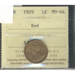 1929 1¢ ICCS MS-64 RED.Catalogue Value:  400