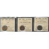 Image 1 : 1939 1¢ MS65RD, 1953 SF MS63RB & 1947 ML Ptd MS63RD.  Lot of 3 ICCS coins.Catalogue Value:  125