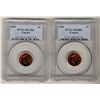 Image 1 : 1998 1¢ SP68 & 2000 SP67 PCGS Red.  Lot of 2 coins.Catalogue Value:  100