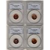 Image 1 : 1998W(2) 1¢, 2003P & 2004P PCGS PL67RD.  Lot of 4 coins.Catalogue Value:  200