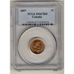 2007 1¢ PCGS MS67RD.Catalogue Value:  100