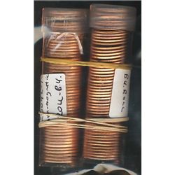 2009 1¢ Logo & Logo Non magn.  Lot of 2 BU rolls MS63 to MS65.Catalogue Value:  200