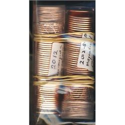 2012 1¢ Magnetic BU Rolls.  Lot of 1 BU rolls MS63 to MS65.Catalogue Value:  200