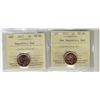 Image 1 : 2012 1¢ Magnetic & Non Magnetic ICCS MS66RD. Lot of 2 coins.Catalogue Value:  100