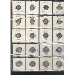 Canadian Decimal Lot.  Includes 1874H 5¢ to 2009(46) & 1898 10¢ to 2009(59).  Assorted lot of mainly