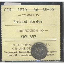 1870 5¢ RB ICCS AU-55.Catalogue Value:  300