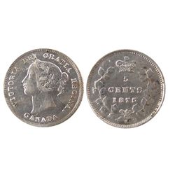 1875H 5¢ ICCS VF-20 SMALL DATE RARE.Catalogue Value:  600