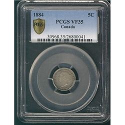 1884 5¢ PCGS VF35.Catalogue Value:  1100