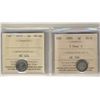 Image 1 : 1885 5¢ 5 over 5 VG8 & 1915 VF30.  Lot of 2 ICCS graded coins.Catalogue Value:  130