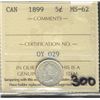 Image 1 : 1899 5¢ ICCS MS-62 NICE HIGH GRADE VICTORIAN.Catalogue Value:  300