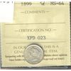 Image 1 : 1900 5¢ ICCS EF-40 Round.Catalogue Value:  275