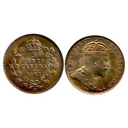 1903 Small H 5¢ CCCS MS65 Lightly toned.  A true Gem. Scarce Catalogue Value:  3200