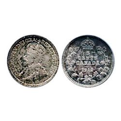 1912 5¢ CCCS MS65, attractively toned.  Superb lustre.  Scarce date.Catalogue Value:  1250