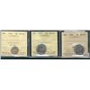 Image 1 : 1918 5¢, 1923 & 1924 ICCS MS60.  Lot of 3 coins.Catalogue Value:  350