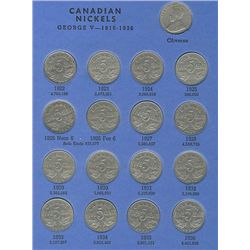 1922 to 1960 5¢ Lot.  Complete collection comes in old blue Whitman holder .  VG to EF.Catalogue Val