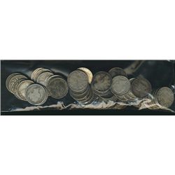 1870 10¢ to 1936 Mix lot of 58 silver coins Good to Fine.  Most with legible dates and a few with pr