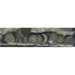 1870 10¢ to 1936 Mix lot of 47 silver coins Good to VF.  Most with legible dates and a few with prob