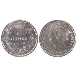 1870 10¢ Nar 0 ICCS MS63. Designated with planchet flaw.  A decent example.Catalogue Value:  1600