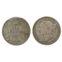 1893 10¢ Round Top, Obv 6 ICCS G6.  A nice problem free example with decent 3.Catalogue Value:  1050