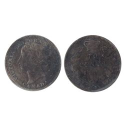 1893 10¢ Round Top, Obv 6 ICCS VF30. Rare variety.Catalogue Value:  5750