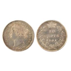 1901 10¢ PCGS MS63.  Gem tones.Catalogue Value:  1000