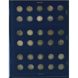1902 10¢ to 2001 incomplete Date Set.  Housed in old blue Whitman holder, includes 106 pcs Good to U
